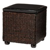 Premier Housewares Square Cattail Leaf Storage Seat
