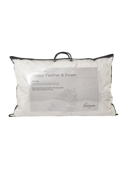 Image of Linea White Goose Feather & Down Pillow