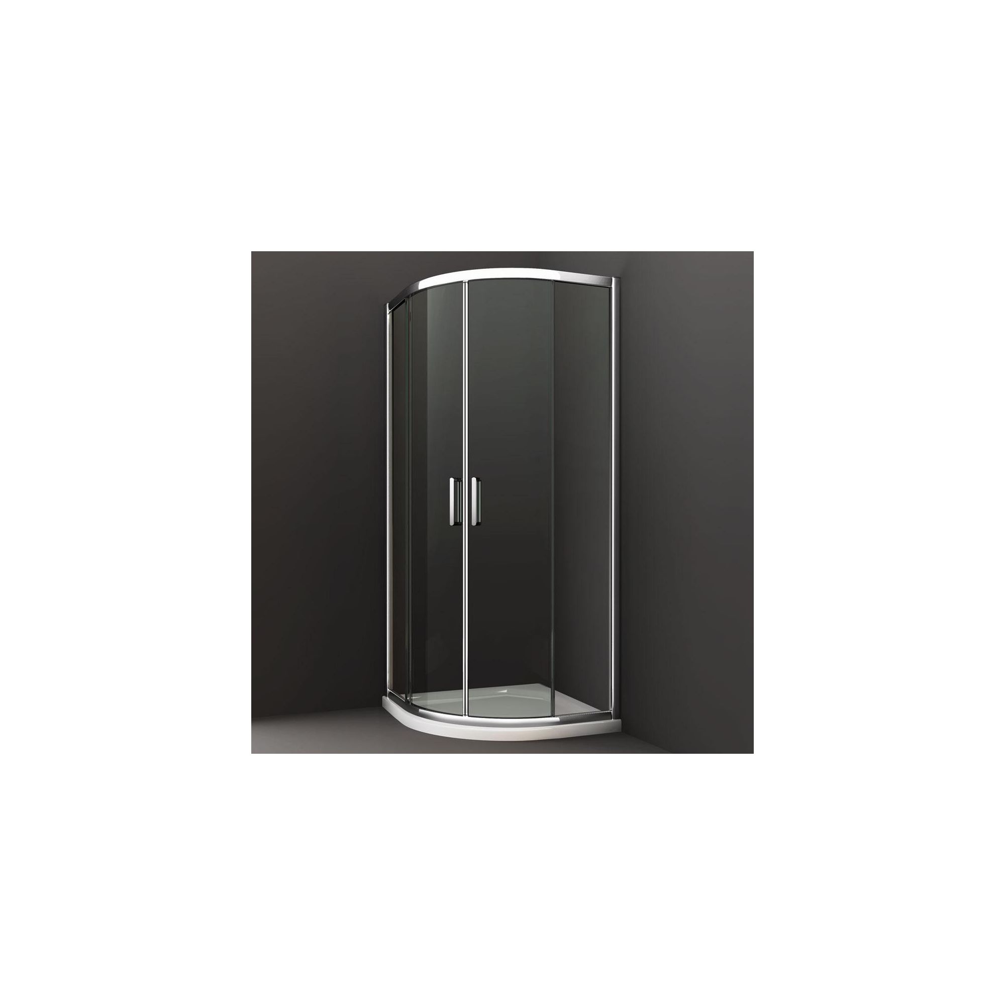 Merlyn Series 8 Double Quadrant Shower Door, 800mm x 800mm, Chrome Frame, 8mm Glass at Tesco Direct