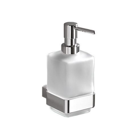 Image of Gedy Lounge Frosted Glass Soap Dispenser In Chrome