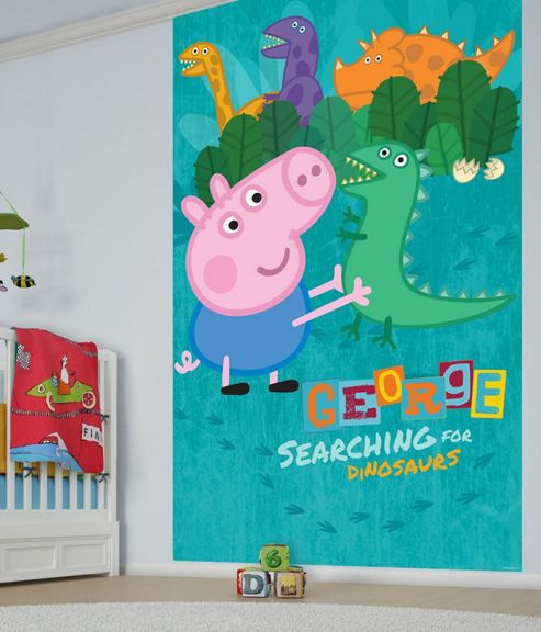 Image of George Pig Wallpaper Mural Poster, 8ft X 5ft
