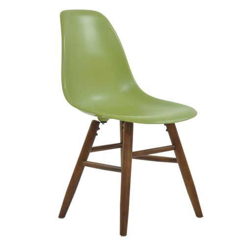Image of Grw Dining Chair Green Walnut Leg