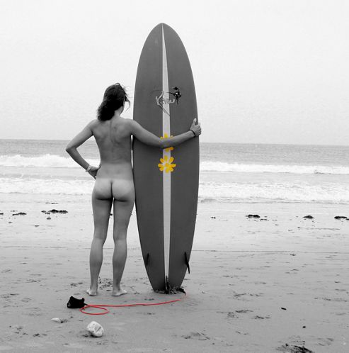 Image of Holy Mackerel Surfboard Greetings Card