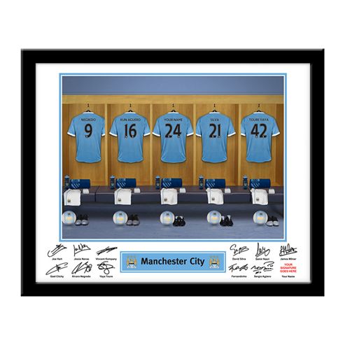 Image of Personalised Manchester City Dressing Room Frame
