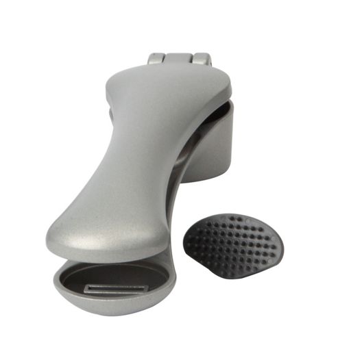 Image of Dexam Non-stick Garlic Press With Cleaner, Silver