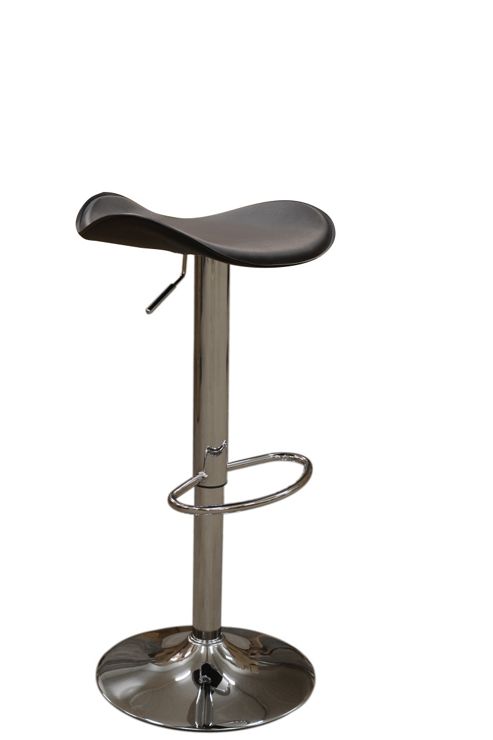 Image of Saturn Brown Faux Leather Bar Stool