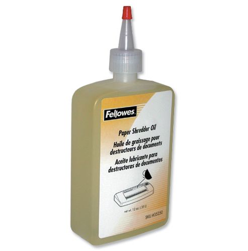 Image of Fellowes Shredder Oil For All Cross-cut Shredders Bottle 350ml Ref 35250