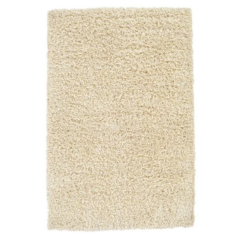 Image of Husain International Plain Ivory Woven Rug - 230cm X 160cm (7 Ft 6.5 In X 5 Ft 3 In)