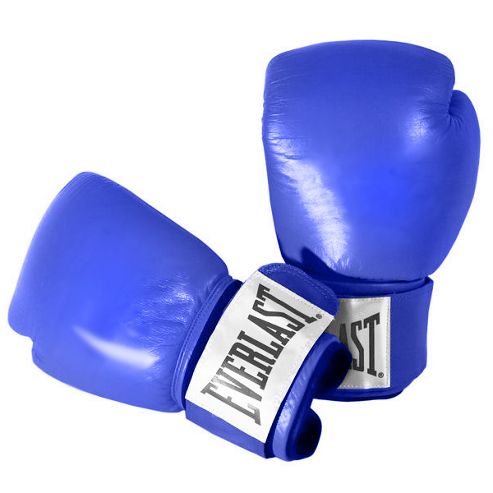 Image of Everlast Boxing Leather Sugar Sparring Gloves - Blue