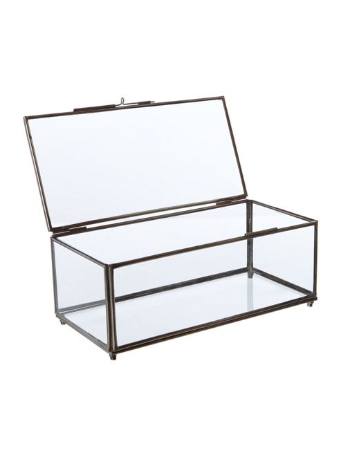 Image of Linea Glass Trinket Box, Large