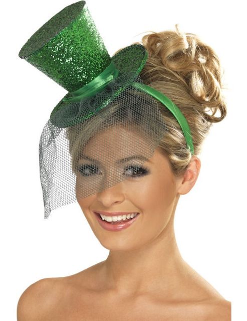 Image of Mini Top Hat (green Glitter)