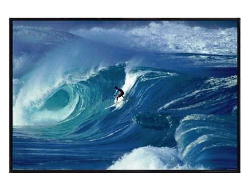 Image of Surfing Waimea Shorebreak Gloss Black Framed Big Wave Poster