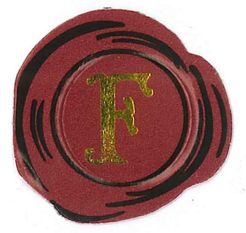 Image of Manuscript Wax & Seal Letter F