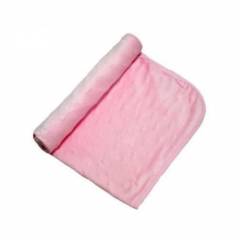 Image of Cuddles Collection Dimple Pram Blanket (pink)