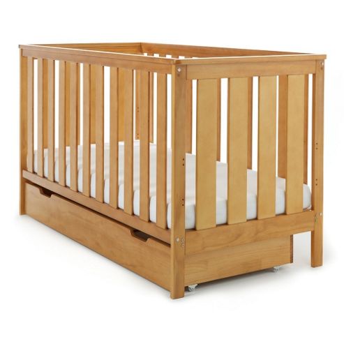 Image of Obaby York Cot Bed & Drawer (country Pine)