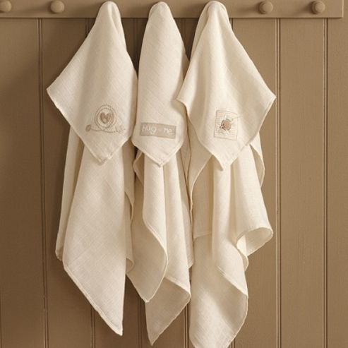 Image of Natures Purest Hug Me - Organic Cotton Muslin Squares (3pk)