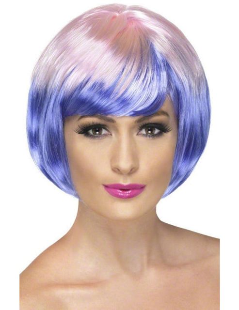 Image of Bob Wig (pink & Purple)