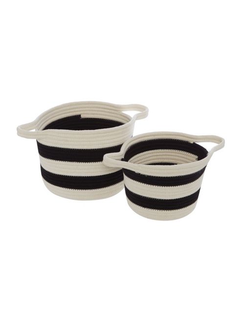 Image of Linea Set Of 2 Striped Rope Baskets