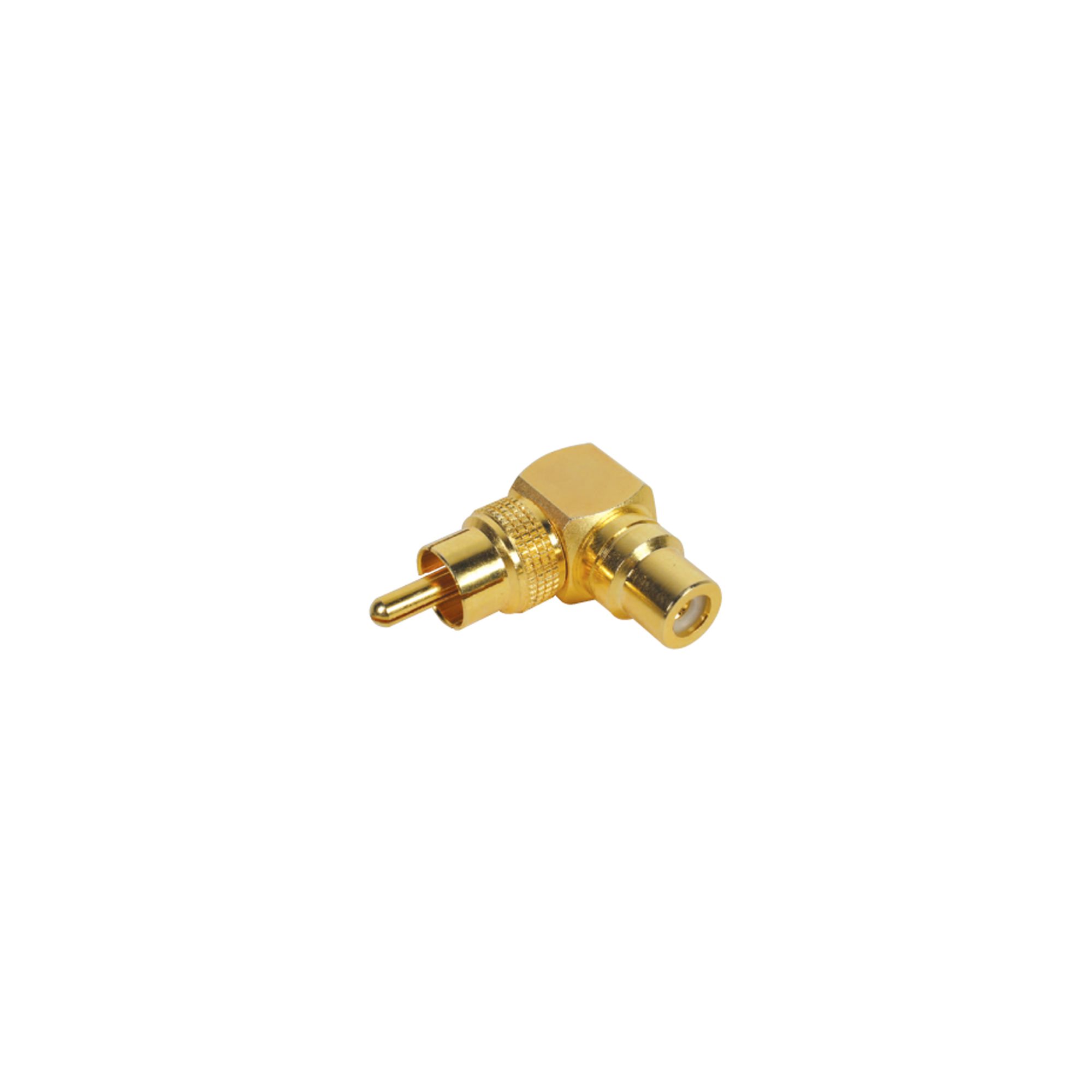 Gold-Plated Right-Angled Phono Adaptor