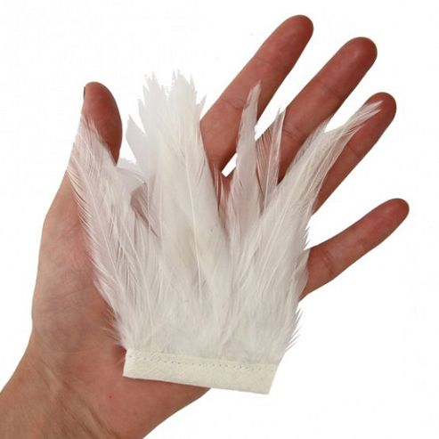 Image of Feathers - Hackle Kreutz Fringe - Ivory