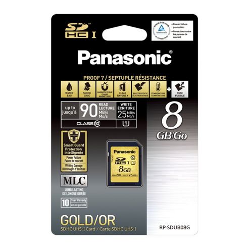 Image of Rpsdub08gak 8gb Sdhc Class 10 Memory Card With Ultrahigh Write Speed