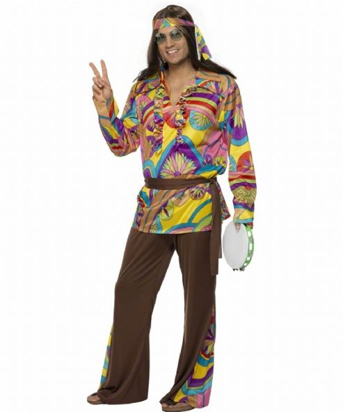 Image of Psychadelic Hippy - Adult Costume Size: 42-44