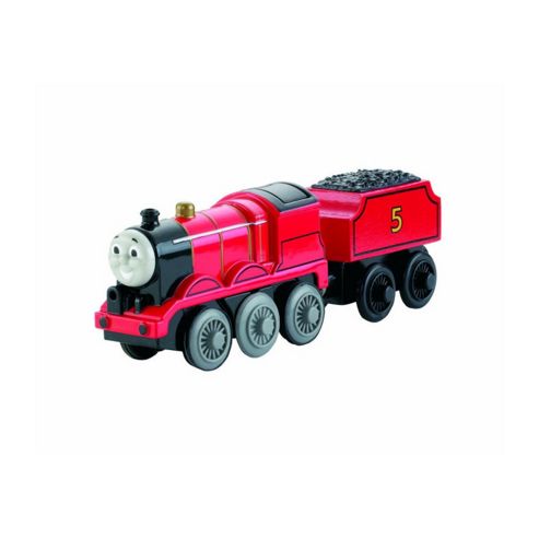 Image of Fisher Price - Thomas & Friends Wooden Railway - Battery Operated James - Mattel