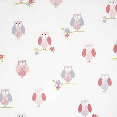 Image of Birdhouse Wallpaper - Pink