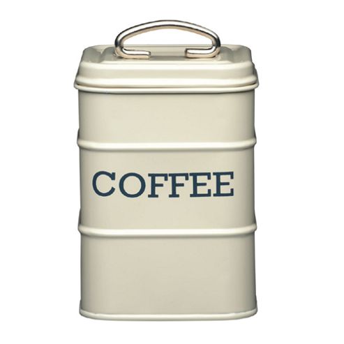 Image of Living Nostalgia Vintage Coffee Storage Tin, Cream