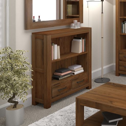 Image of Baumhaus Mayan Walnut Low Bookcase