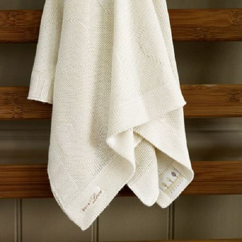 Image of Natures Purest Pure Love Bamboo Knitted Blanket 75x100cm