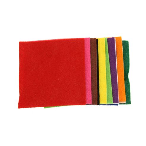 Image of Felt Squares Pack 75mm 12 Assorted Colours