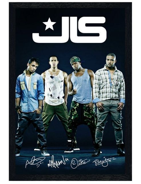 Image of Black Wooden Framed Jls Aston, Marvin, Jb & Oritse Poster
