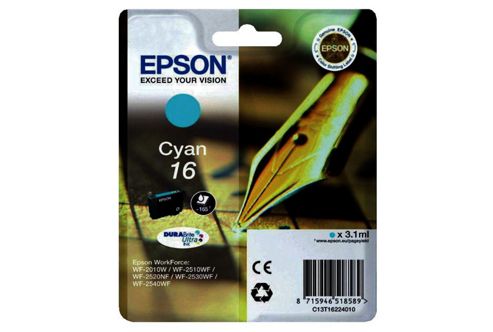Image of Epson Singlepack Cyan 16 Durabrite Ultra Ink