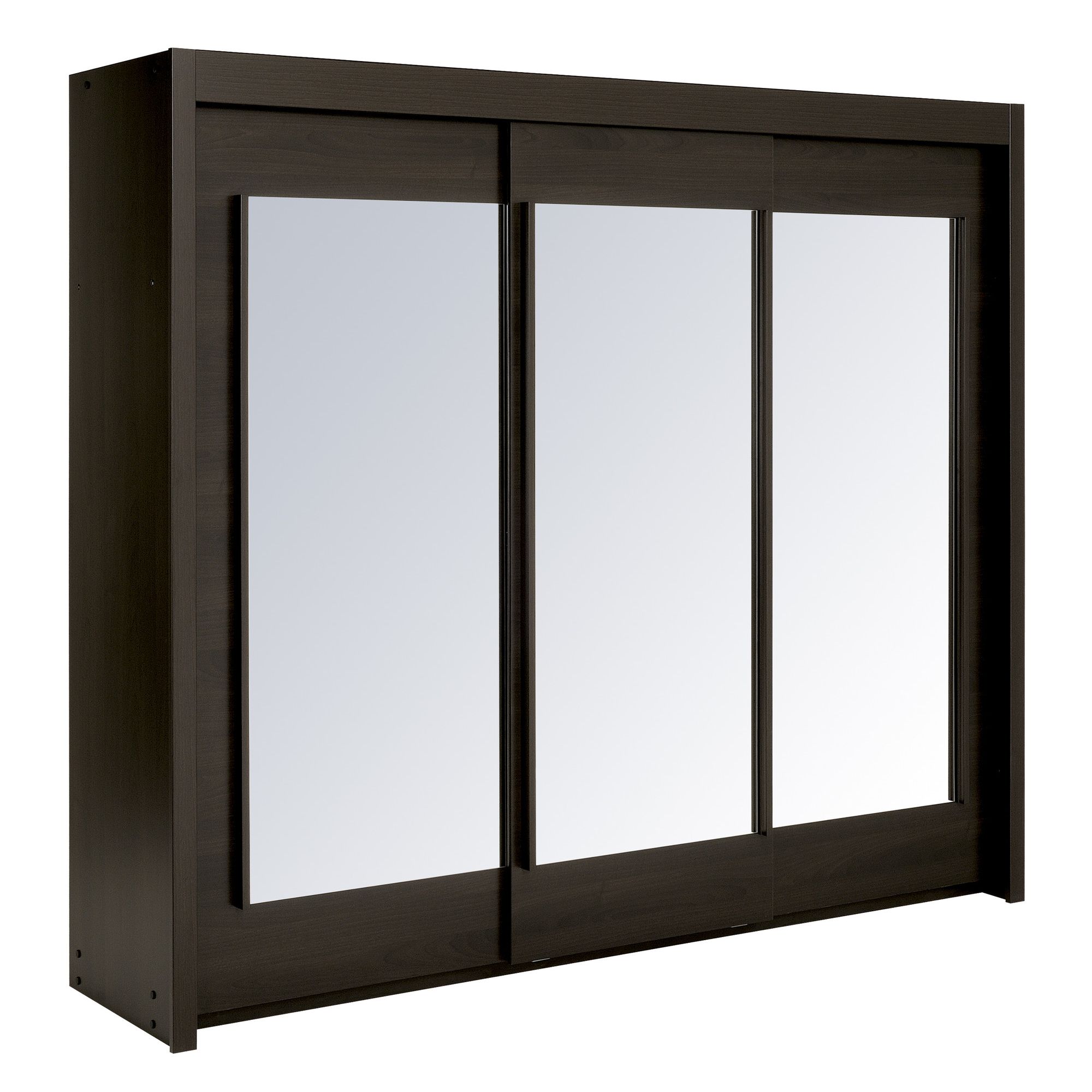 Parisot Essential Wardrobe with 3 Sliding Doors - Coffee Effect at Tesco Direct