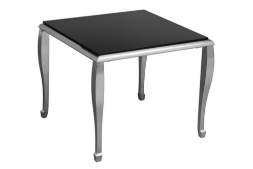 Image of Premier Housewares End Table With Nickel Plated Legs
