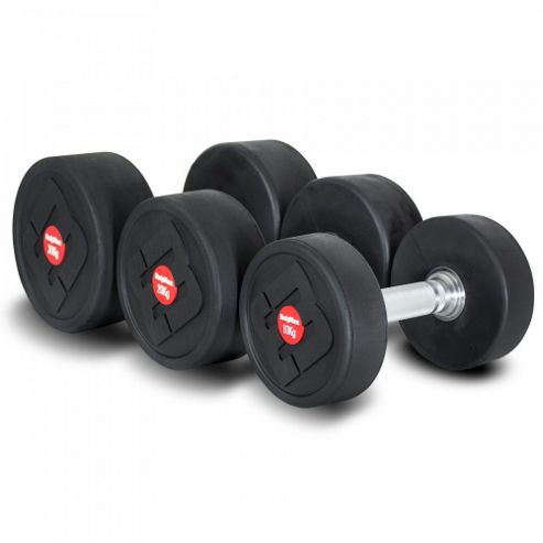 Image of Bodymax Pro V4 Rubber Dumbbell Set 4, 10 Pairs 5-30kg