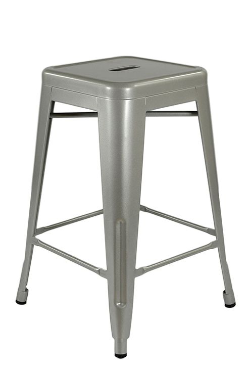 Image of Xavier Pauchard High Grey Tolix Style Stool