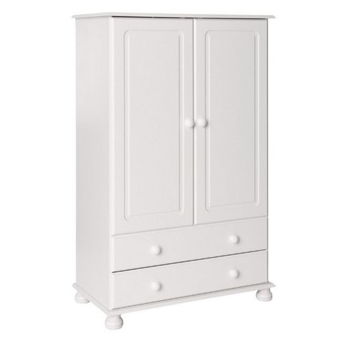 Image of Valufurniture Copenhagen White 2 Door 2 Drawer Wardrobe