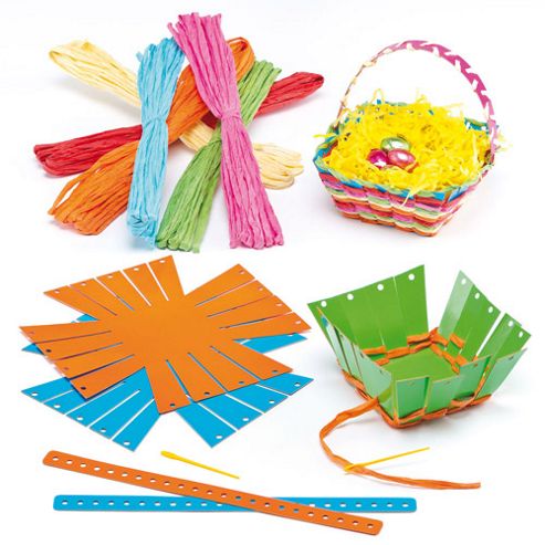 Image of Easter Basket Raffia Weaving Kits (pack Of 4)