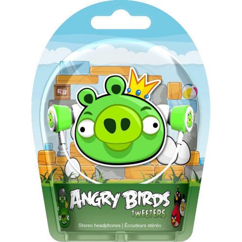 Image of Gear4 Angry Birds Tweeters In Ear Headphones - Pig King