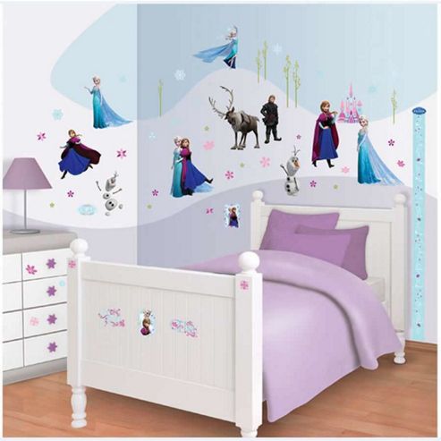 Image of Disney Frozen Bedroom Sticker Kit With Height Chart