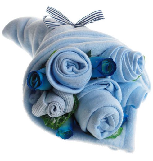 Image of Traditional Baby Blues Clothes Bouquet