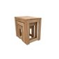 Home Zone Furniture Churchill Oak 2010 Nest of Tables in Natural Oak