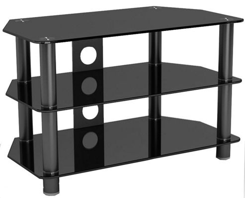 Image of Lcd/led/plasma Black Glass 37 Inch Tv Stand