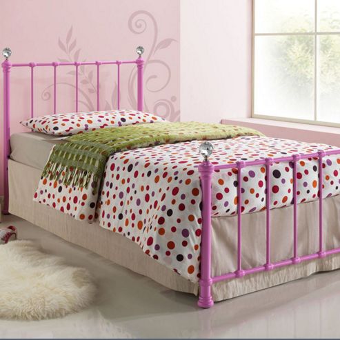 Image of Jessica Metal Single Bed - Pink