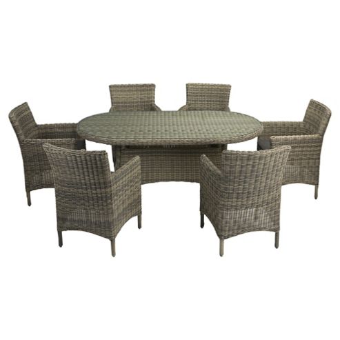 Image of Oxford 7-piece Oval Garden Furniture Set
