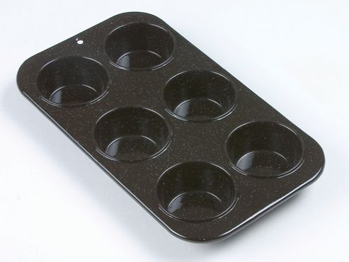 Image of Falcon 966830 6 Cup Muffin Tin Black 30cm