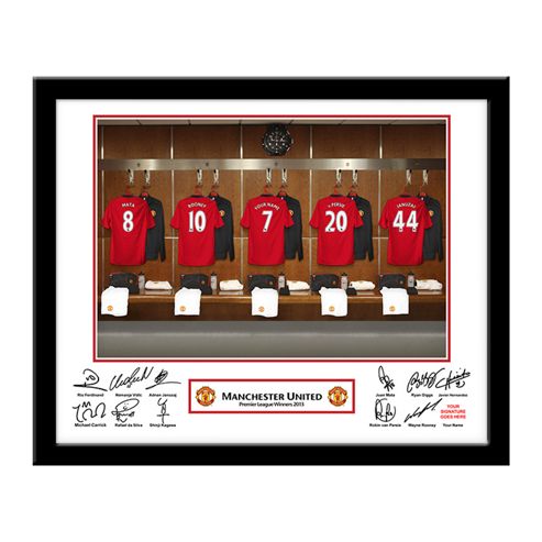 Image of Personalised Manchester United Dressing Room Frame