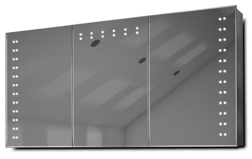 Image of Aletha Led Bathroom Cabinet With Demister Pad, Sensor & Shaver K376